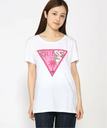 【SALE／30%OFF】GUESS GUESS ロゴTシャツ (W)Triangle Logo Tee ゲス トップス カットソー・Tシャツ ホワイト【送料無料】