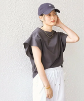 【SALE／50%OFF】SHIPS WOMEN ＜汗染軽減加工＞フリル袖 プルオーバー◇ シップス トップス カットソー・Tシャツ グレー ホワイト ベージュ パープル