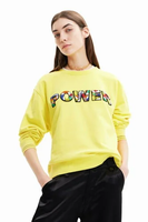 【SALE／60%OFF】Desigual Power パッチ スウェットシャツ デシグアル トップス スウェット・トレーナー イエロー オレンジ ホワイト【送料無料】