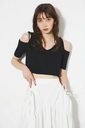 【SALE／61%OFF】rienda 2WAYオフショルKnit TOP リエンダ トップス ニット ブラック イエロー ブラウン ピンク