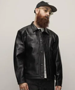 Schott SHEEP LEATHER 1st TRACKER JACKET/シープレザー トラッカージャケット ショット ジャケット・アウター ライダースジャケット ブラック【送料無料】