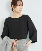 【SALE／50%OFF】ROPE' PICNIC 洗える/2WAY/袖シアーブラウス ロペピクニック トップス シャツ・ブラウス ブラック ホワイト ブルー