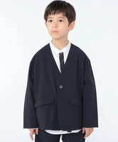 SHIPS KIDS SHIPS KIDS:100~130cm /＜多機能＞ネイビー ノーラペル ジャケット シップス ジャケット・アウター ノーカラージャケット ネイビー【送料無料】