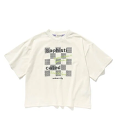 【SALE／55%OFF】SHOO・LA・RUE 【110-140cm/接触冷感】五分袖BIGプリントTシャツ シューラルー トップス カットソー・Tシャツ ホワイト ブラック イエロー パープル