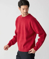 【SALE／50%OFF】SHIPS MEN SHIPS: 7ゲージ ウール シャギー クルーネック ニット シップス トップス ニット レッド グレー ブラック ブルー【送料無料】