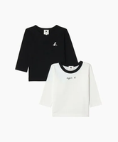 【SALE／30%OFF】agnes b. ENFANT JPT1 E TS キッズ ロングスリーブTシャツ 2枚組 アニエスベー インナー・ルームウェア その他のインナー・ルームウェア ブラック【送料無料】