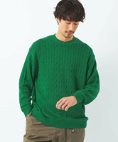 【SALE／70%OFF】UNITED ARROWS green label relaxing ケーブル編み クルーネック ニット ユナイテッドアローズ アウトレット トップス ニット ホワイト イエロー ネイビー