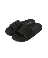 【SALE／5%OFF】TOMMY HILFIGER GLOBAL STRIPE SLIDE ツルヤ シューズ・靴 サンダル ブラック ネイビー【送料無料】