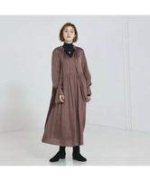 【SALE／19%OFF】abahouse mavie 【大人のいちまんワンピ】ボウタイ2WAYワンピース アバハウス マヴィ ワンピース・ドレス シャツワンピース ブラウン ネイビー【送料無料】