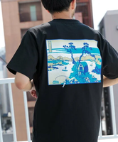 【SALE／50%OFF】EKAL 『別注』Abu Garcia*EKAL UKIYO-E T-SHIRTS アーバンリサーチドアーズ トップス カットソー・Tシャツ ブラック ホワイト【送料無料】