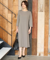 【SALE／50%OFF】自由区 【セットアップ対応・洗える】モクロディ ワンピース ジユウク ワンピース・ドレス ワンピース カーキ ブラック【送料無料】