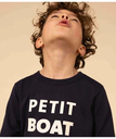 【SALE／20%OFF】PETIT BATEAU プリント長袖Tシャツ プチバトー トップス カットソー・Tシャツ ブルー ホワイト グレー【送料無料】