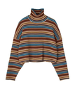 【SALE／30%OFF】X-girl STRIPED HIGH NECK KNIT TOP ニット X-girl エックスガール トップス ニット ベージュ ブラック ホワイト【送料無料】