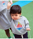 【SALE／20%OFF】PETIT BATEAU プリントスウェットプルオーバー プチバトー トップス スウェット・トレーナー グレー ホワイト【送料無料】