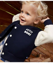 【SALE／20%OFF】PETIT BATEAU スウェットバイカラーブルゾン プチバトー ジャケット・アウター ブルゾン・ジャンパー【送料無料】