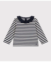 【SALE／20%OFF】PETIT BATEAU チュビックボーダー衿付きブラウス プチバトー トップス シャツ・ブラウス【送料無料】