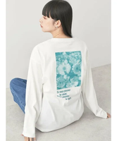 【SALE／30%OFF】earth music&ecology Au petit bonheur ロンT アースミュージック&エコロジー トップス カットソー・Tシャツ ホワイト ブラック パープル