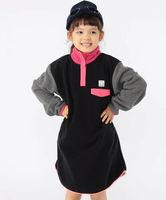 SHIPS KIDS 【SHIPS KIDS別注】THE PARK SHOP:105~145cm / プルオーバー シップス ワンピース・ドレス その他のワンピース・ドレス ブラック レッド【送料無料】