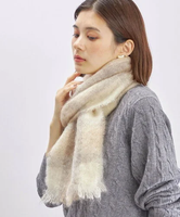 【SALE／50%OFF】SHIPS WOMEN CUSHENDALE:MOHAIR DRUMIN STOLE ◇ シップス ファッション雑貨 マフラー・ストール・ネックウォーマー ベージュ ピンク ブルー【送料無料】