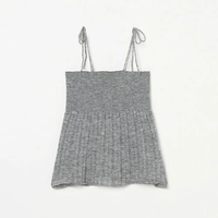 【SALE／40%OFF】TICCA KNIT CAMI エリオポール トップス ニット グレー ブラック【送料無料】