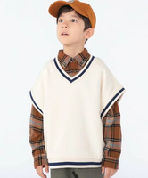 【SALE／50%OFF】SHIPS KIDS SHIPS KIDS:100~140cm / スウェット ベスト シップス トップス ベスト・ジレ ホワイト ネイビー