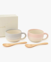 Afternoon Tea LIVING 掛け分けスープマグカップペアセット アフタヌーンティー・リビング 食器・調理器具・キッチン用品 グラス・マグカップ・タンブラー レッド【送料無料】