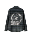 HYSTERIC GLAMOUR THE HYSTERIC WOMAN ワークシャツ ヒステリックグラマー トップス シャツ・ブラウス ネイビー グリーン【送料無料】