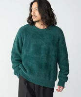 【SALE／50%OFF】SHIPS MEN *SHIPS: フェザー ヤーン クルーネック ニット (セーター) シップス トップス ニット グリーン グレー ベージュ【送料無料】