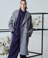 MAISON SPECIAL 【Italian Dead Stock Fabric】Dress-Over Double Chesterfield coat メゾンスペシャル ジャケット・アウター チェスターコート グレー ブラック【送料無料】