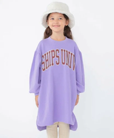 SHIPS KIDS 【SHIPS KIDS別注】RUSSELL ATHLETIC:100~130cm / ワンピース シップス ワンピース・ドレス ワンピース パープル ホワイト【送料無料】