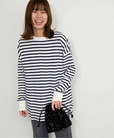 【SALE／20%OFF】JOURNAL STANDARD relume 《追加6》TCワッフルオーバーサイズロングスリーブTシャツ ジャーナル スタンダード レリューム トップス カットソー・Tシャツ