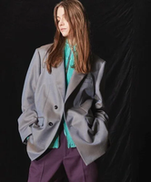 MAISON SPECIAL 【Italian Dead Stock Fabric】Dress-Over Double Semi-Double Jacket メゾンスペシャル ジャケット・アウター テーラードジャケット・ブレザー グレー ブラック イエロー ネイビー ブルー【送料無料】