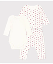 【SALE／30%OFF】PETIT BATEAU プリント3点セット プチバトー マタニティウェア・ベビー用品 ロンパース・カバーオール ホワイト【送料無料】