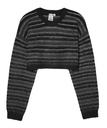 【SALE／30%OFF】X-girl MULTI STRIPE SHAGGY KNIT TOP ニット X-girl エックスガール トップス ニット ブラック ホワイト【送料無料】