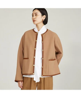 qualite 【Traditional Weatherwear】 ダブルフェイスジャージーコ カリテ ジャケット・アウター その他のジャケット・アウター ベージュ ブラック【送料無料】