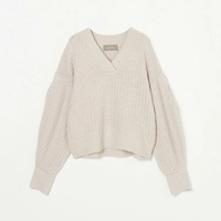 【SALE／50%OFF】HELIOPOLE WAFFLE V NECK KNIT エリオポール トップス ニット グレー【送料無料】