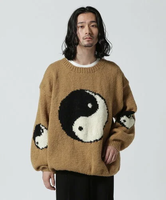 【SALE／30%OFF】B'2nd MacMahon Knitting Mills / Roll Neck Knit-Big Yin&Yang ビーセカンド トップス ニット ベージュ【送料無料】