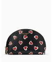 【SALE／50%OFF】kate spade new york モーガン ステンシル ハート スモール ドーム コスメティック ケース ケイトスペードニューヨーク 財布・ポーチ・ケース ポーチ ブラック【送料無料】