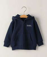 SHIPS KIDS SHIPS KIDS:80~90cm / ロゴ フード ジップ パーカー シップス トップス パーカー・フーディー ネイビー グレー レッド【送料無料】