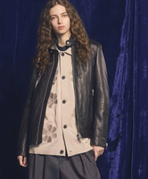 MAISON SPECIAL Dress-Fit Sheep Leather Single Rider Jacket メゾンスペシャル ジャケット・アウター ライダースジャケット ブラック【送料無料】