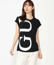 【SALE／36%OFF】GUESS GUESS Tシャツ (W)Giulia Ss Tee ゲス トップス カットソー・Tシャツ ブラック ホワイト