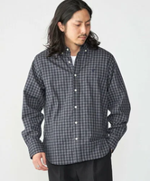 SHIPS MEN 【WEB限定】SHIPS: MADE IN JAPAN ワンポイント ロゴ ギンガムチェック シャツ シップス トップス シャツ・ブラウス ネイビー グレー【送料無料】