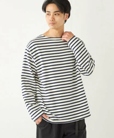 【SALE／30%OFF】SHIPS Colors SHIPS Colors:ミニウラケ ボーダー ロングスリーブ プルオーバー◇ シップス トップス カットソー・Tシャツ ホワイト ブラック