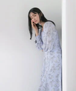 【SALE／60%OFF】NATURAL BEAUTY BASIC シェリーフラワープリントワンピース ナチュラルビューティベーシック ワンピース・ドレス ワンピース ブルー【送料無料】