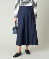 【SALE／28%OFF】a.v.v 【洗濯機で洗える】サイドプリーツクロップド丈ワイドパンツ アー・ヴェ・ヴェ パンツ その他のパンツ ネイビー ベージュ【送料無料】