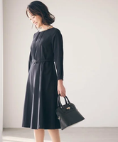 any SiS L 【洗える】セレモニーダブルクロス ワンピース エニィスィス ワンピース・ドレス ワンピース ネイビー ブラック【送料無料】