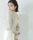 【SALE／30%OFF】NATURAL BEAUTY BASIC ラメシアーカットソー ナチュラルビューティベーシック トップス カットソー・Tシャツ ホワイト グレー ピンク【送料無料】