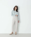 NATURAL BEAUTY BASIC ＜ポリエステルドビー SETUPシリーズ＞テーパードパンツ ナチュラルビューティベーシック パンツ その他のパンツ ベージュ ネイビー【送料無料】