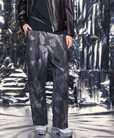 MAISON SPECIAL Big Metallic Flower Jacquard One-Tuck Wide Pants メゾンスペシャル パンツ スラックス・ドレスパンツ グレー ブラック【送料無料】