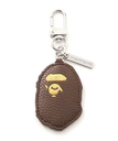 A BATHING APE APE HEAD KEYCHAIN ア ベイシング エイプ ファッション雑貨 チャーム・キーチェーン ブラウン【送料無料】